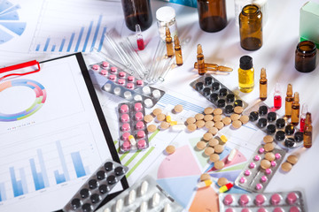Medical marketing and healthcare business analysis report with graph