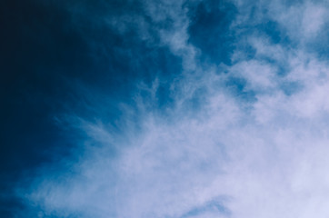 Blue dramatic sky clouds