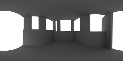 HDRI map. Environment map. Equirectangular projection. Spherical panorama. Abstract background, Room,