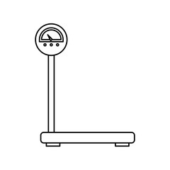 uncolored  cargo weight  vector illustration