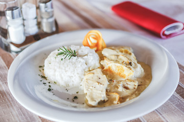 Mediterranean chicken with rice
