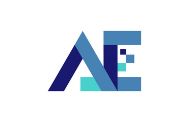 AE Digital Ribbon Letter Logo