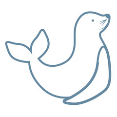 Obraz na płótnie Canvas cartoon seal icon image