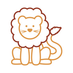 Obraz na płótnie Canvas cartoon lion icon image