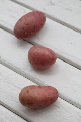 lot of fresh potatoes