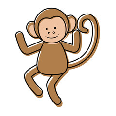 cartoon monkey icon image