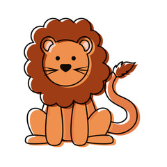 cartoon lion icon image