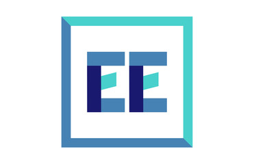 EE Square Ribbon Letter Logo