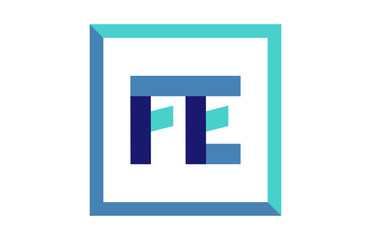 FE Square Ribbon Letter Logo