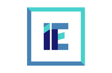 IE Square Ribbon Letter Logo