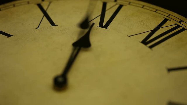 Movement of arrows on the dial, closeup, 1920x1080
