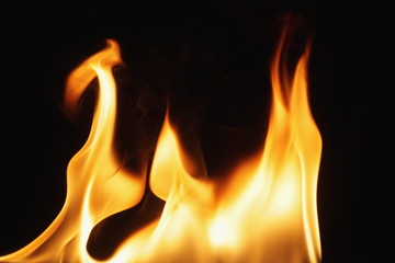 Fototapeta premium fire burning dark