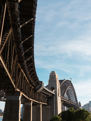 Diminishing perspective view of Sydney Harbour Bridge.