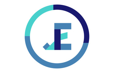 JE Global Circle Ribbon letter Logo