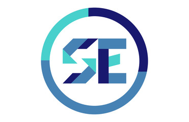 SE Global Circle Ribbon letter Logo