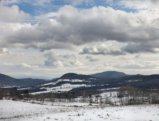 Fototapeta na wymiar Peacham Vermont Winter Landscape 
