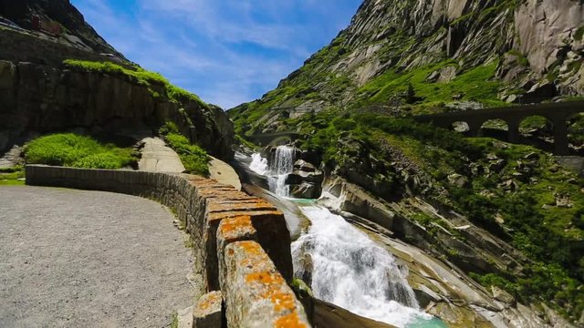 gotthard andermatt switzerland bridge alps river