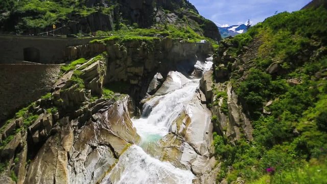 gotthard andermatt switzerland bridge alps river