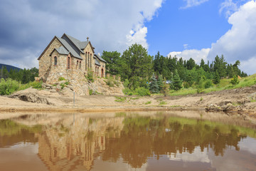 Fototapeta premium The beautiful Saint Malo's Chapel on the rock