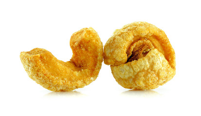 pork snack isolated on white background