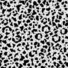 Leopard vector seamless pattern. 