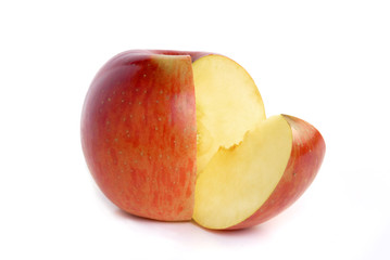 Red apple isolated on white background       
