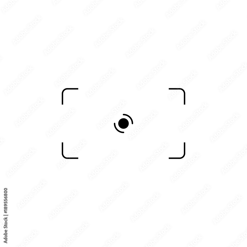 Poster camera focus icon. elements of camera icon for concept and web apps. illustration icon for website d