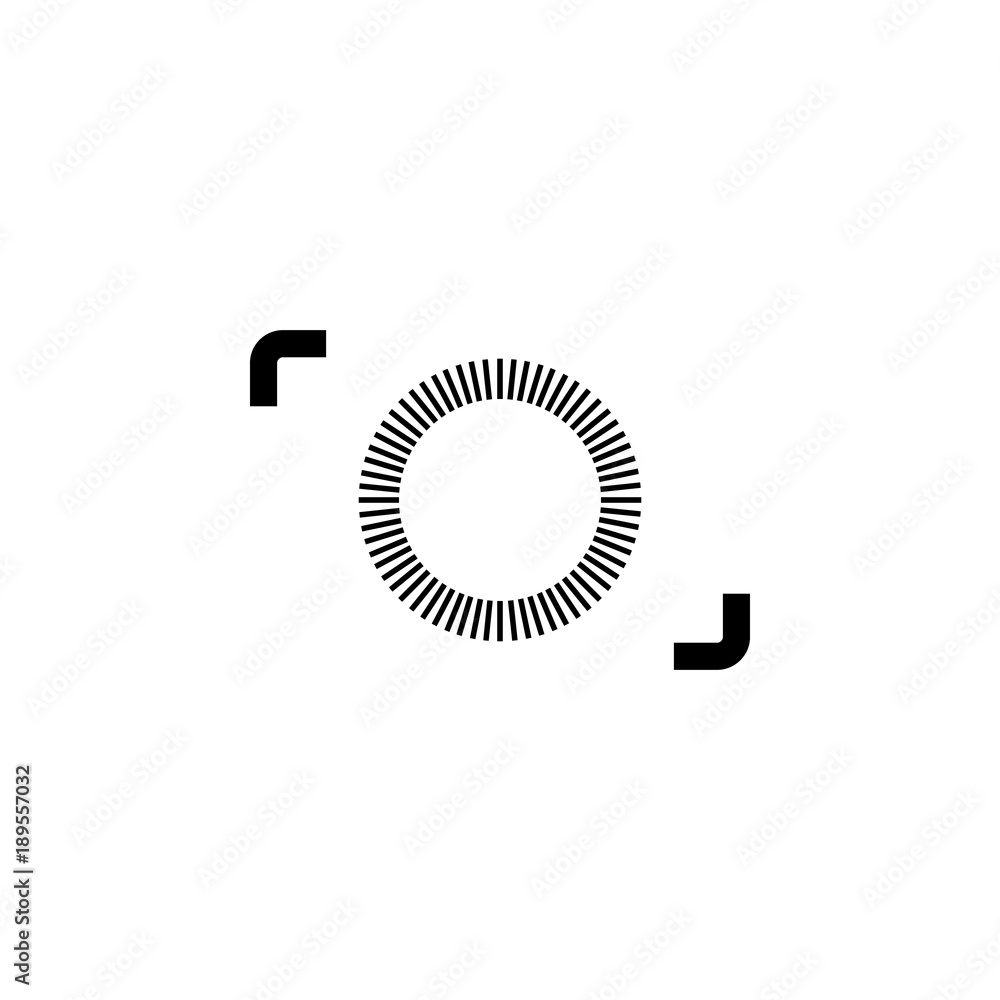 Poster camera focus icon. elements of camera icon for concept and web apps. illustration icon for website d