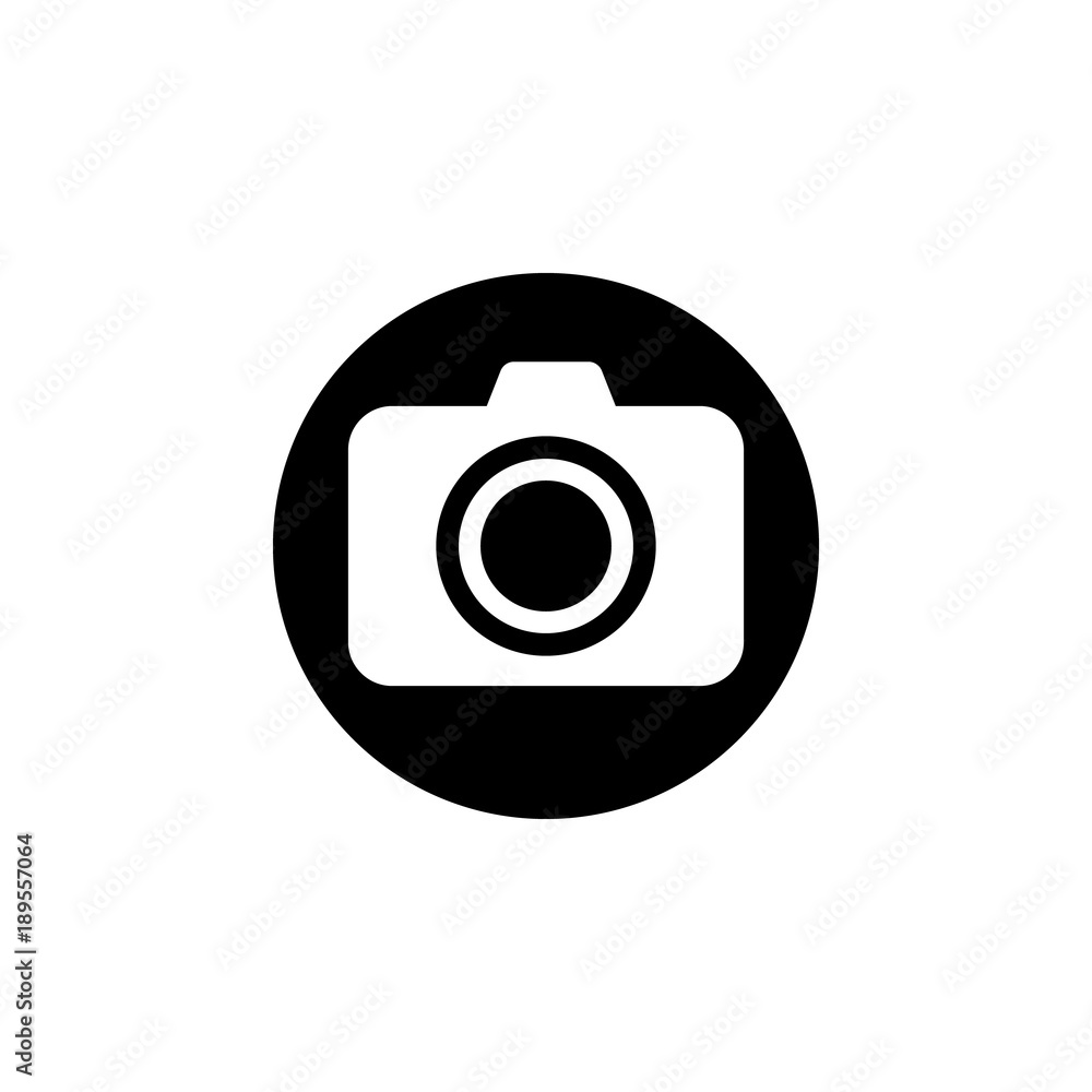 Poster camera in a circle icon. elements of camera icon for concept and web apps. illustration icon for web