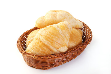  Croissant on the white background   