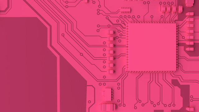 Circuit board minimal concept. Technology background