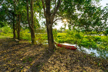 Naklejka premium View at Bang Phra Reservoir, Sriracha, Chonburi, Thailand