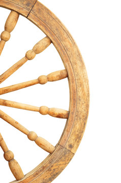 Wooden spinning wheel