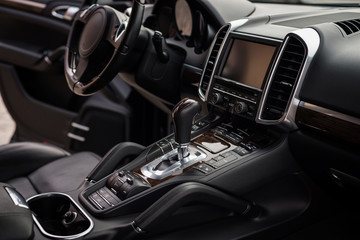 Fototapeta na wymiar Modern car interior detail.