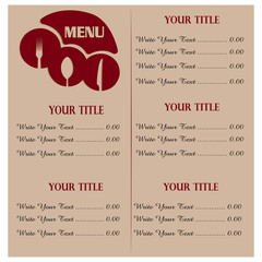 Abstract menu presentation