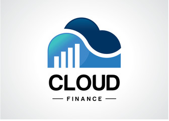 Cloud Finance Logo Template Design Vector, Emblem, Design Concept, Creative Symbol, Icon