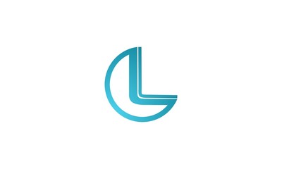 L Circle Monogram Modern Creative Business Logo, Letter L Logo Design Template