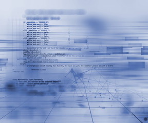 Programming code abstract technology background of software developer and  Computer script