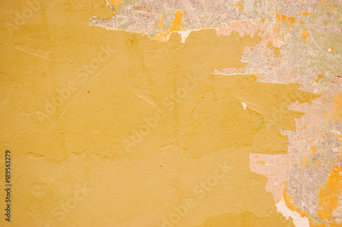 Ling Painted Wall Covered With Pale Brown And Ocher Paint Stock Ling Painted Wall Covered With Pale Brown And Ocher Paint