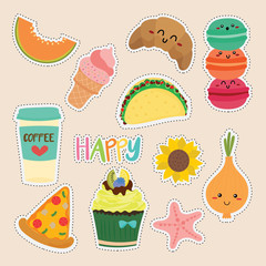 set of cute sticker