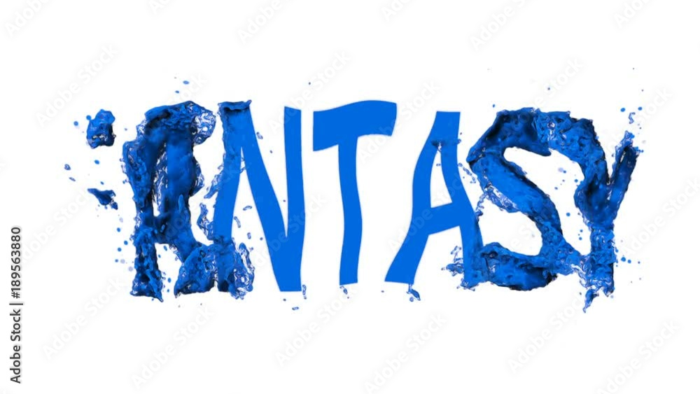 Poster fantasy. vivid animation of words on an isolated background