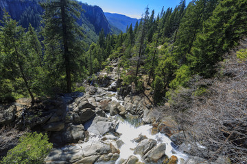 The beautiful merced river in Yosemite National Park