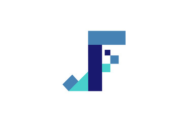JF Digital Ribbon Letter Logo