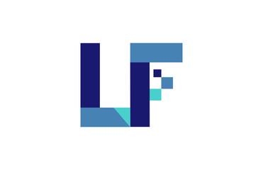 LF Digital Ribbon Letter Logo