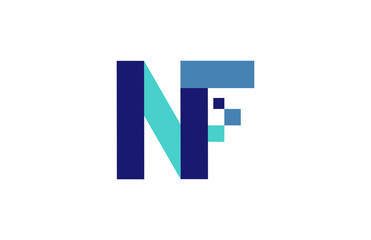 NF Digital Ribbon Letter Logo