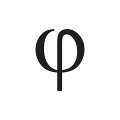 rho letter greek symbol logo vector - obrazy, fototapety, plakaty