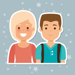 Fototapeta premium couple of milennials generation young people