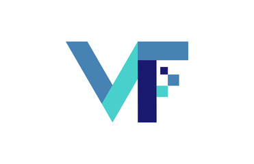 VF Digital Ribbon Letter Logo
