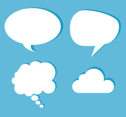 set of speech bubble