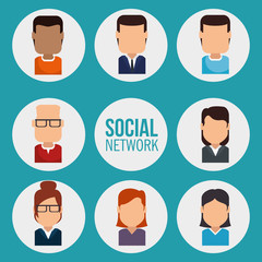 set of avatars profile pictures